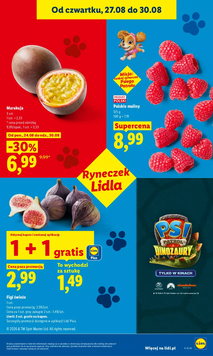 Gazetka promocyjna Lidl - Gazetka ważna od 27.08 do 30.08 - ważna 27.08 do 30.08.2026 - strona 41 - produkty: Figi, Gra, Maliny, Ser