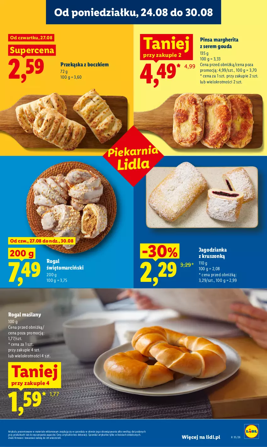 Gazetka promocyjna Lidl - Gazetka ważna od 27.08 do 30.08 - ważna 27.08 do 30.08.2026 - strona 45 - produkty: Gouda, Jagodzianka, Rogal, Ser