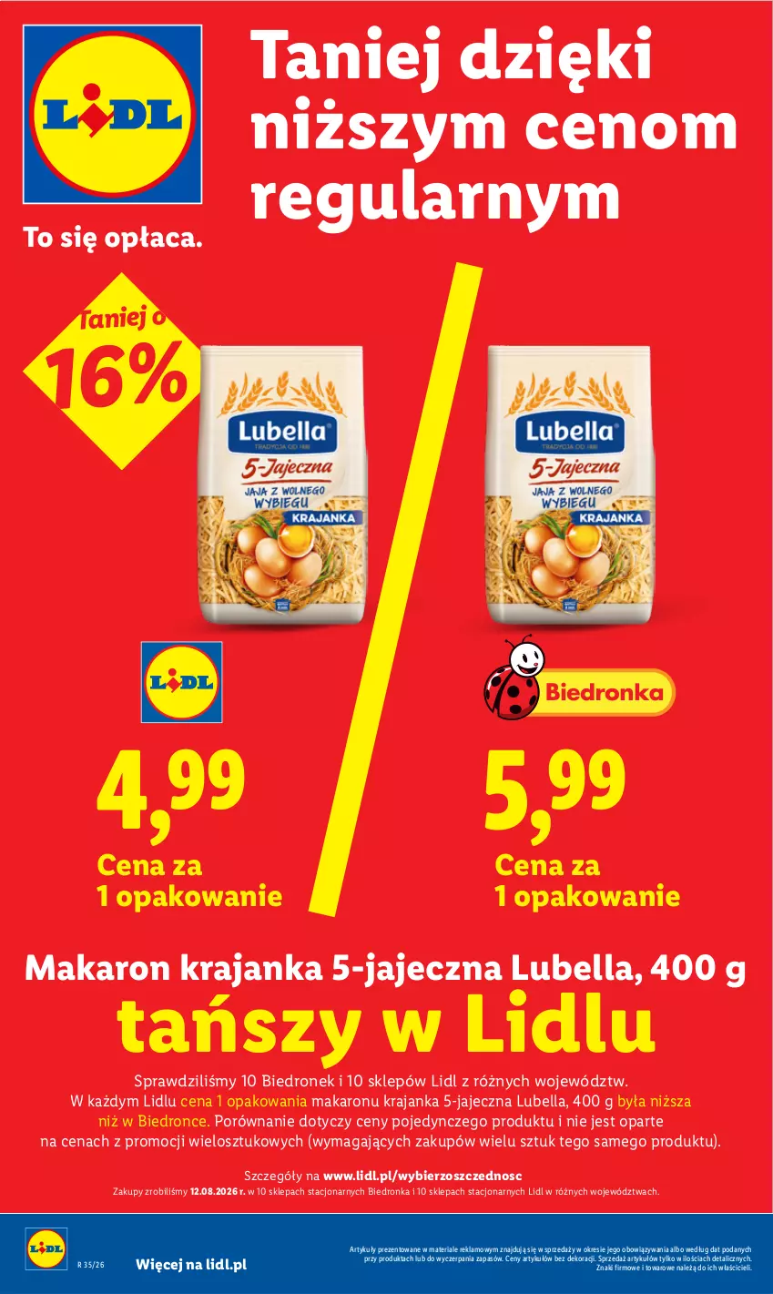 Gazetka promocyjna Lidl - Gazetka ważna od 27.08 do 30.08 - ważna 27.08 do 30.08.2026 - strona 6 - produkty: Anew, Bell, Bella, Dron, Lubella, Makaron, Por