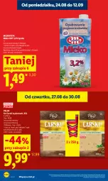 Gazetka promocyjna Lidl - Gazetka ważna od 27.08 do 30.08 - Gazetka - ważna od 30.08 do 30.08.2026 - strona 12 - produkty: Ser, Cars, Mlekovita, Pilos, Mleko