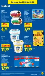 Gazetka promocyjna Lidl - Gazetka ważna od 27.08 do 30.08 - Gazetka - ważna od 30.08 do 30.08.2026 - strona 53 - produkty: Ser, Danone, Actimel, Radamer, Serek, Hochland, POLMLEK, Gouda, Psi Patrol