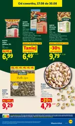 Gazetka promocyjna Lidl - Gazetka ważna od 27.08 do 30.08 - Gazetka - ważna od 30.08 do 30.08.2026 - strona 69 - produkty: Pistacje, Chipsy, Pestki dyni, Mieszanka bakaliowa