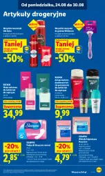 Gazetka promocyjna Lidl - Gazetka ważna od 27.08 do 30.08 - Gazetka - ważna od 30.08 do 30.08.2026 - strona 83 - produkty: Old Spice, Dezodorant, Woda toaletowa, Podpaski, Wkładki, Woda, Antyperspirant