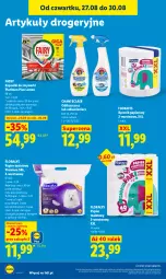 Gazetka promocyjna Lidl - Gazetka ważna od 27.08 do 30.08 - Gazetka - ważna od 30.08 do 30.08.2026 - strona 84 - produkty: Odkamieniacz, Papier, Papier toaletowy, Odtłuszczacz, Ręcznik, Fairy, Zmywarki, Flora, Fa