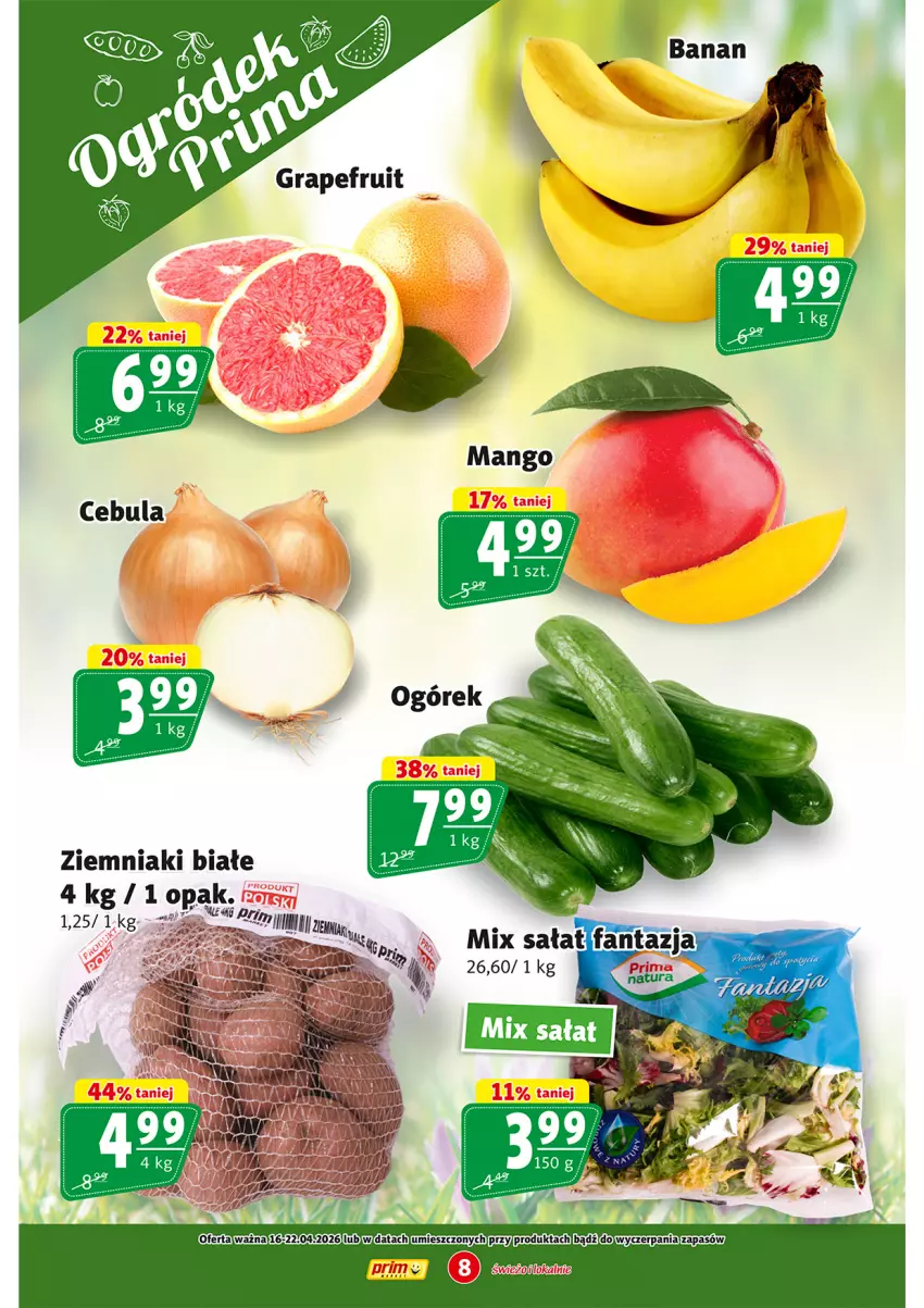 Gazetka promocyjna Prim Market - ważna 16.04 do 22.04.2026 - strona 8 - produkty: Fa, Fanta, Sałat, Ziemniaki