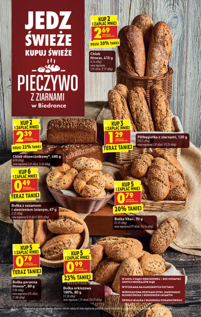 Gazetka promocyjna Biedronka - W tym tygodniu - ważna 30.08 do 04.09.2021 - strona 30 - produkty: Bagietka, Bułka, Chleb, Dron, Fa, Płyta, Półbagietka