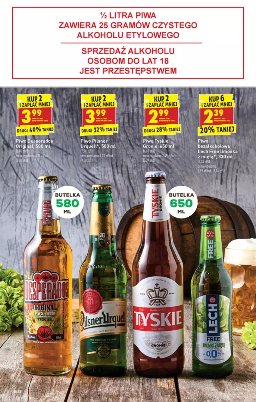 Gazetka promocyjna Biedronka - W tym tygodniu - ważna 30.08 do 04.09.2021 - strona 50 - produkty: Desperados, Gin, Gra, Limonka, Piwa, Tyskie