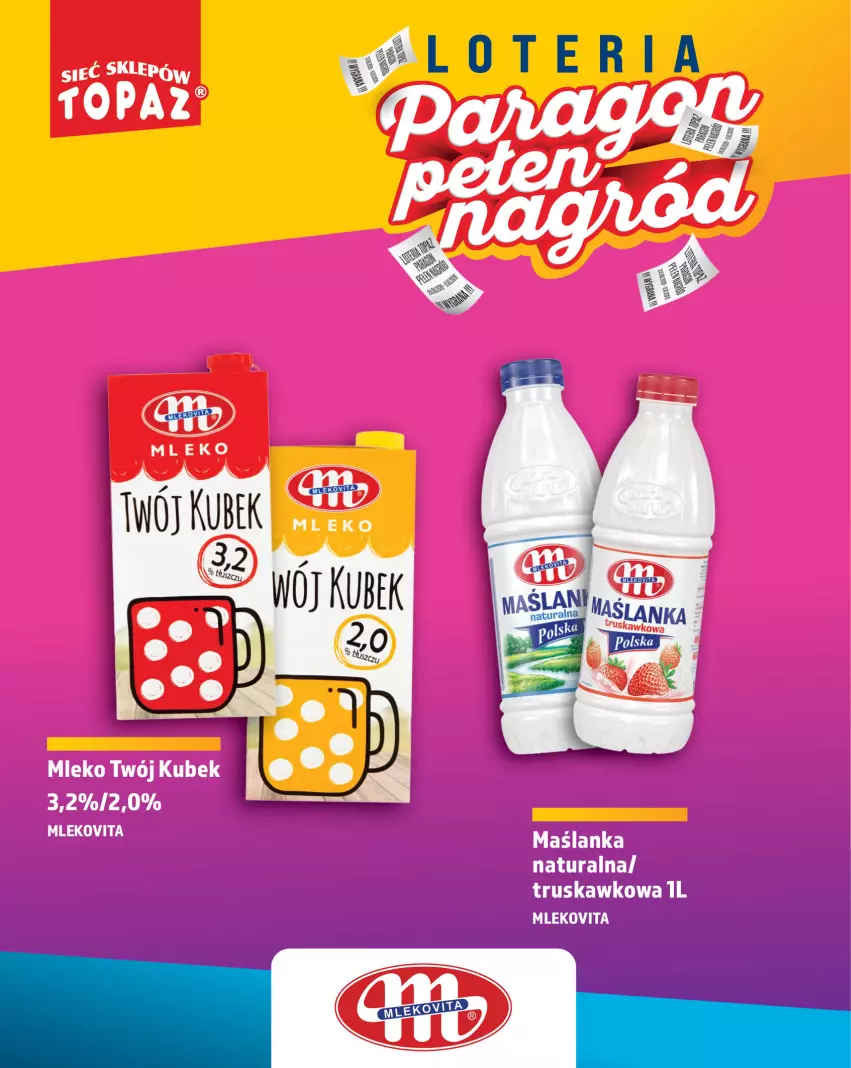 Gazetka promocyjna Topaz - Gazetka - ważna 24.08 do 11.10.2026 - strona 20 - produkty: Kubek, Mleko, Mlekovita