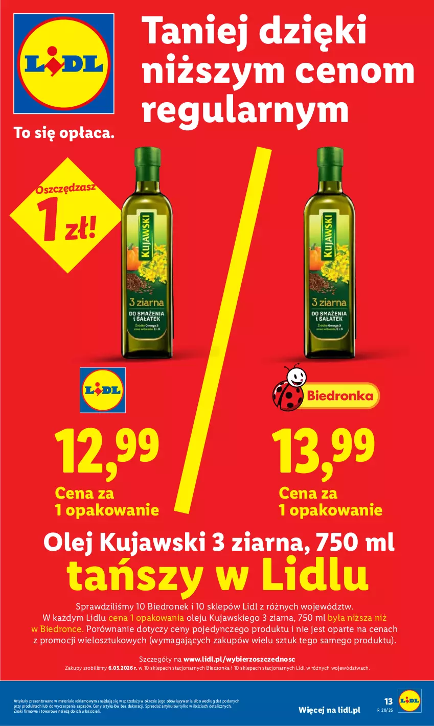 Gazetka promocyjna Lidl - Gazetka ważna od 11.05 do 13.05 - ważna 11.05 do 13.05.2026 - strona 13 - produkty: Dron, Kujawski, Olej, Por