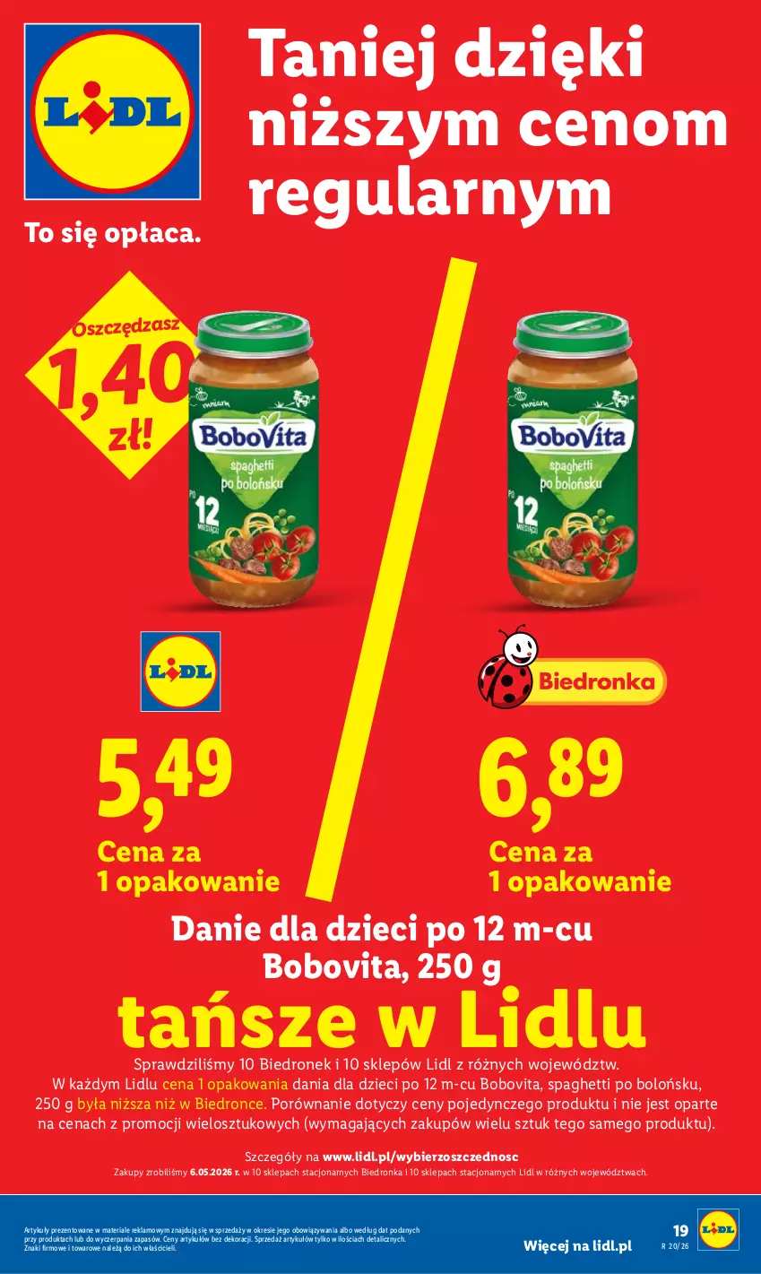 Gazetka promocyjna Lidl - Gazetka ważna od 11.05 do 13.05 - ważna 11.05 do 13.05.2026 - strona 19 - produkty: BoboVita, Danie dla dzieci, Dron, Dzieci, Por, Spaghetti