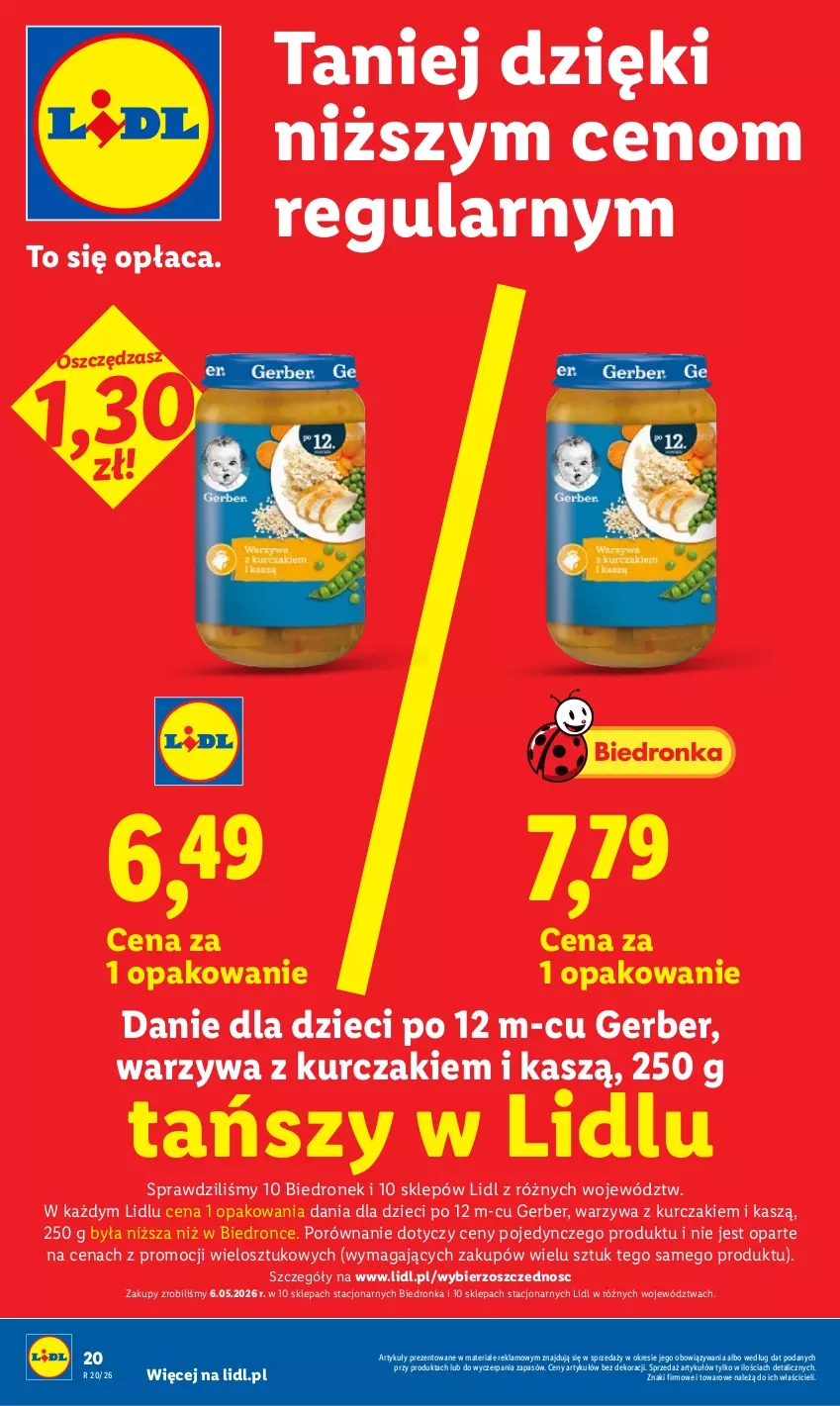 Gazetka promocyjna Lidl - Gazetka ważna od 11.05 do 13.05 - ważna 11.05 do 13.05.2026 - strona 20 - produkty: Danie dla dzieci, Dron, Dzieci, Gerber, Kurczak, Por, Warzywa
