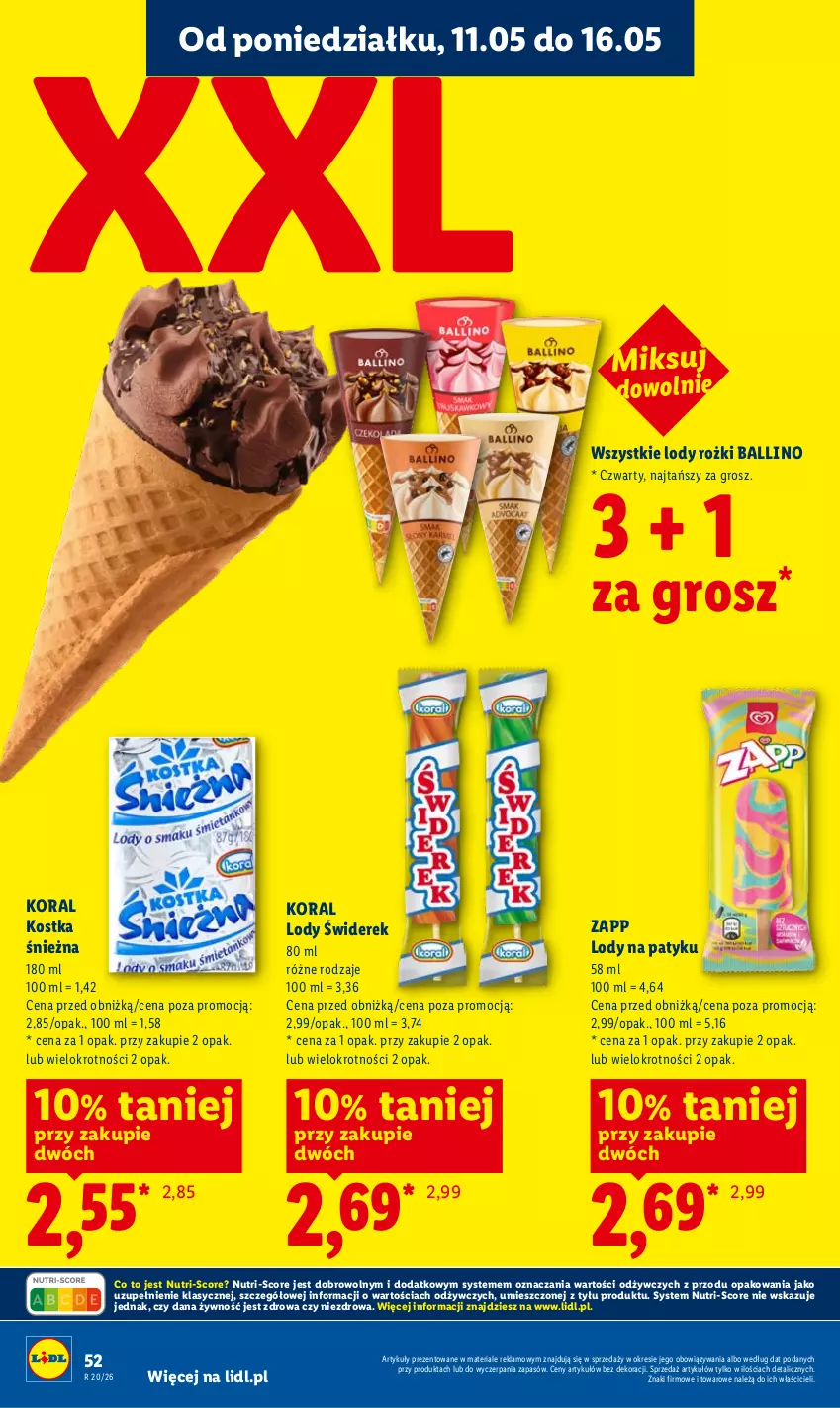 Gazetka promocyjna Lidl - Gazetka ważna od 11.05 do 13.05 - ważna 11.05 do 13.05.2026 - strona 52 - produkty: Lody