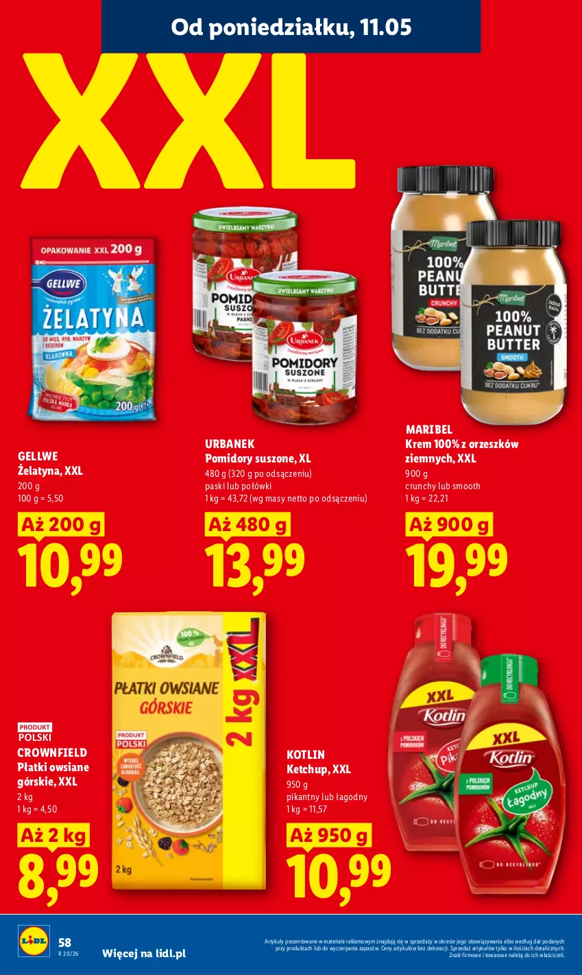 Gazetka promocyjna Lidl - Gazetka ważna od 11.05 do 13.05 - ważna 11.05 do 13.05.2026 - strona 58 - produkty: Ketchup, Kotlin, Płatki owsiane, Pomidory