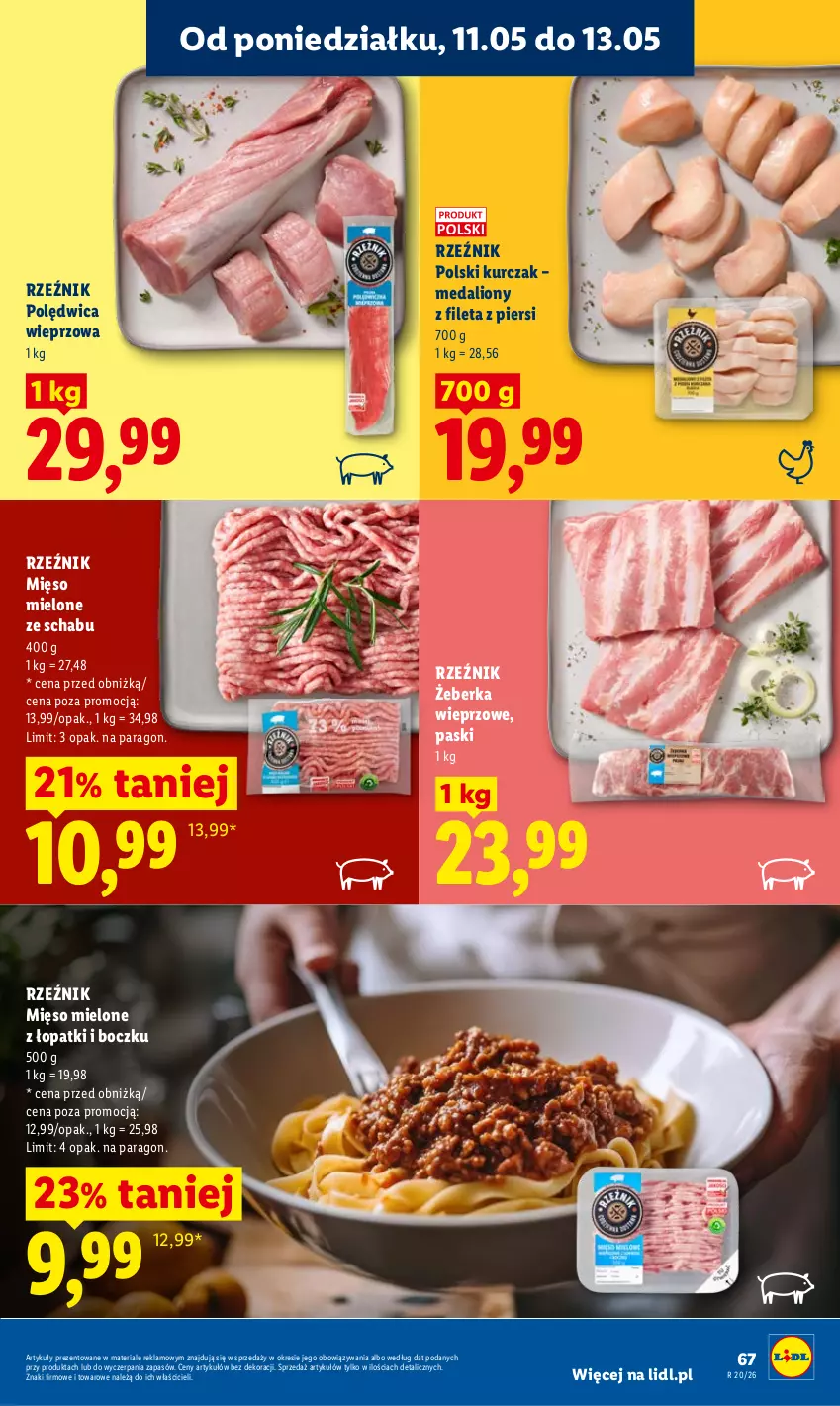 Gazetka promocyjna Lidl - Gazetka ważna od 11.05 do 13.05 - ważna 11.05 do 13.05.2026 - strona 67 - produkty: Kurczak, Lion, Mięso, Mięso mielone, Polędwica