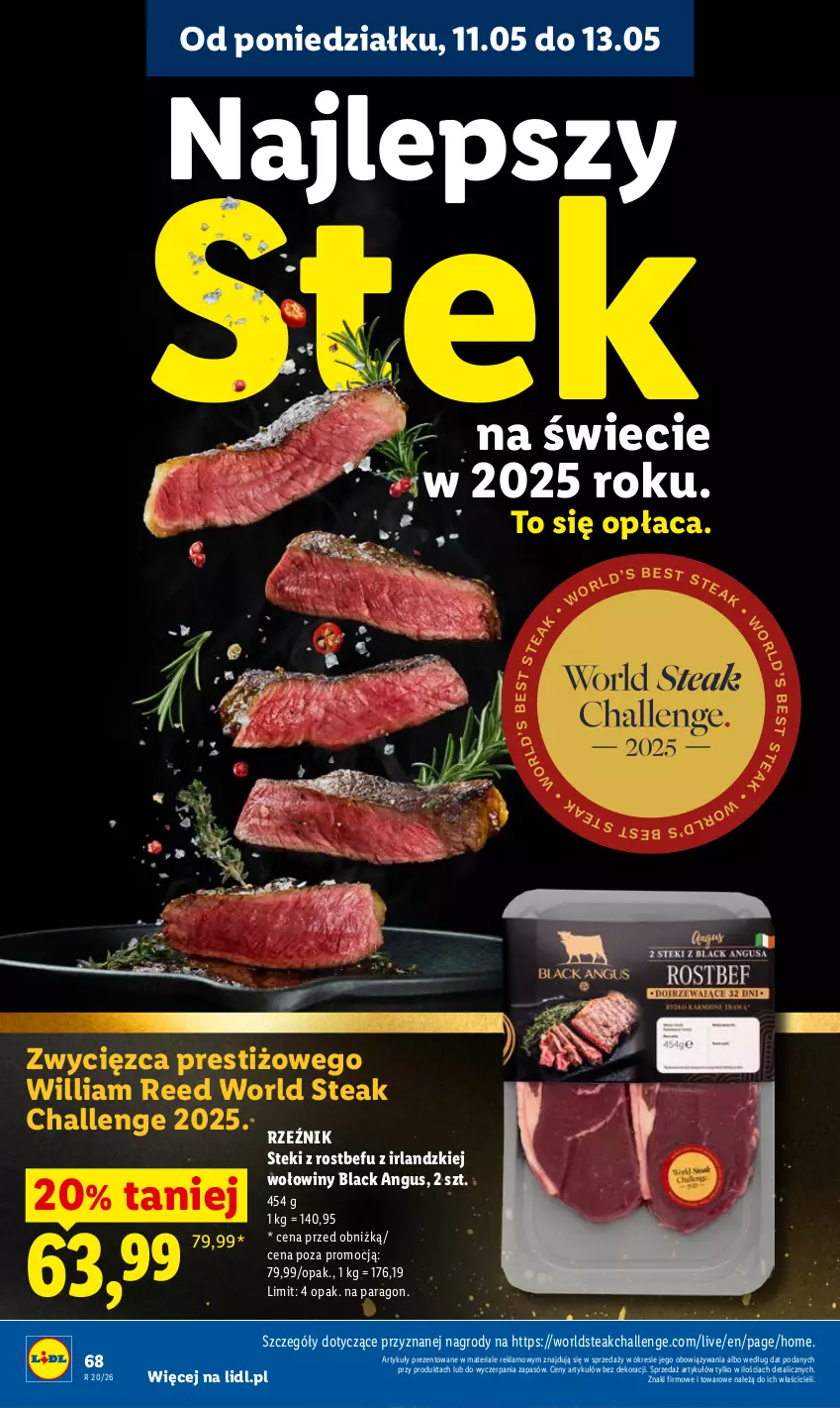 Gazetka promocyjna Lidl - Gazetka ważna od 11.05 do 13.05 - ważna 11.05 do 13.05.2026 - strona 68 - produkty: Lack, Rostbef, Stek
