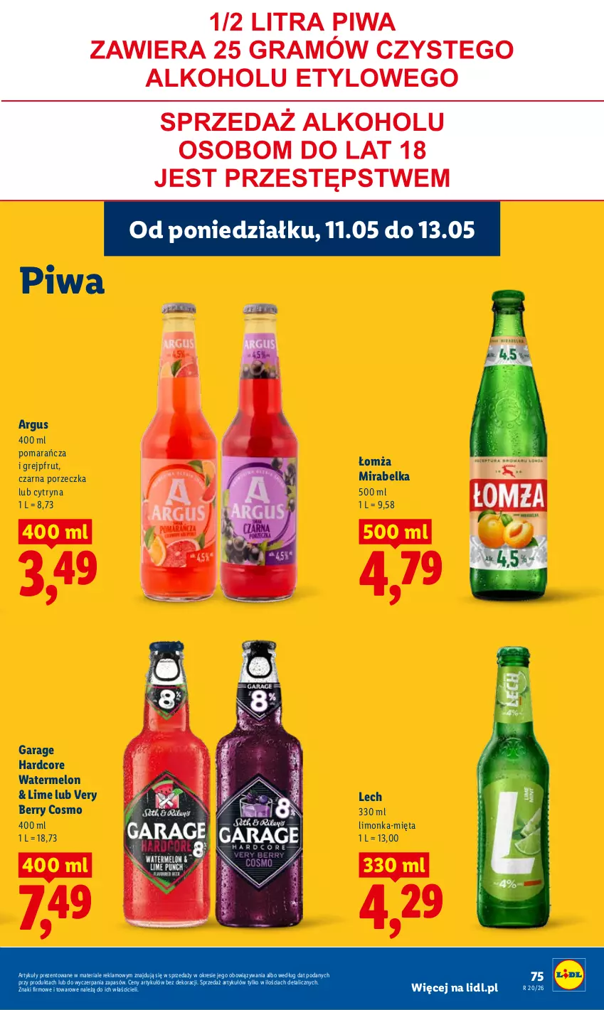 Gazetka promocyjna Lidl - Gazetka ważna od 11.05 do 13.05 - ważna 11.05 do 13.05.2026 - strona 75 - produkty: Grejpfrut, Limonka, Melon, Mięta, Piwa, Por