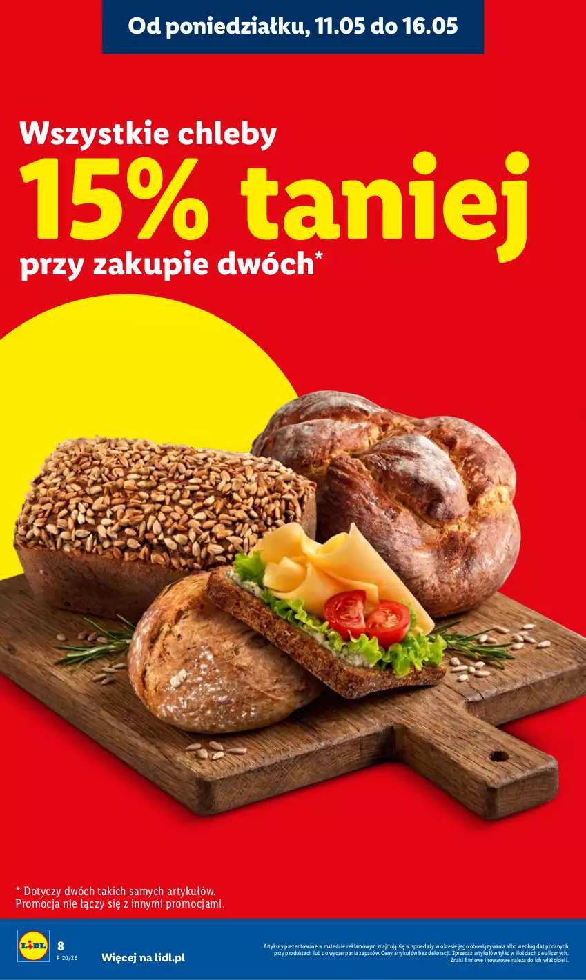 Gazetka promocyjna Lidl - Gazetka ważna od 11.05 do 13.05 - ważna 11.05 do 13.05.2026 - strona 8 - produkty: Chleb