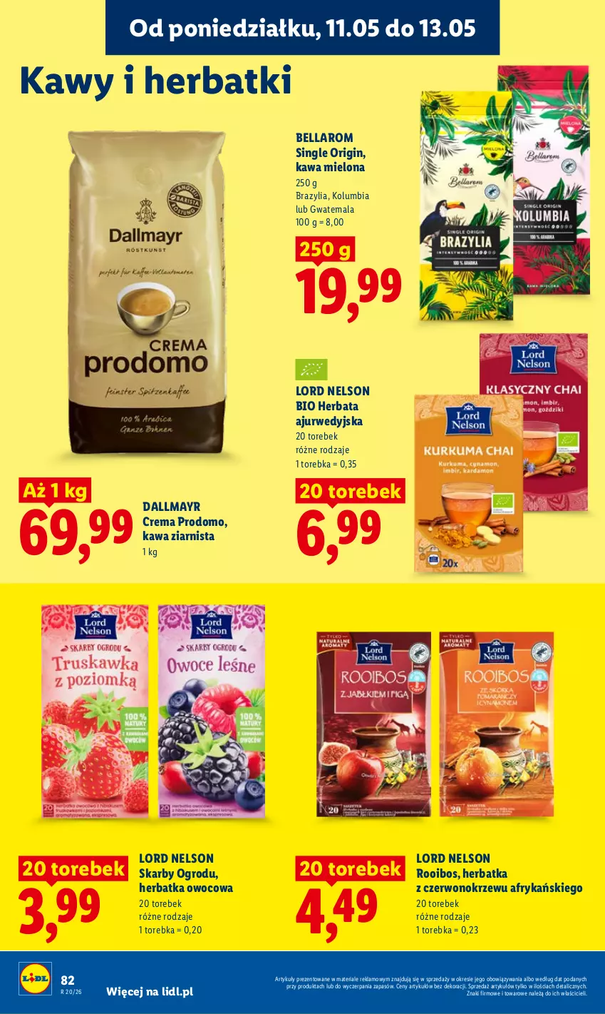 Gazetka promocyjna Lidl - Gazetka ważna od 11.05 do 13.05 - ważna 11.05 do 13.05.2026 - strona 84 - produkty: Bell, Bella, Dallmayr, Gin, Herbata, Kawa, Kawa mielona, Kawa ziarnista, Torebka