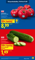 Gazetka promocyjna Lidl - Gazetka ważna od 11.05 do 13.05 - Gazetka - ważna od 13.05 do 13.05.2026 - strona 7 - produkty: Ogórek, Pomidory
