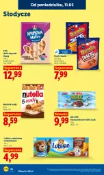 Gazetka promocyjna Lidl - Gazetka ważna od 11.05 do 13.05 - Gazetka - ważna od 13.05 do 13.05.2026 - strona 82 - produkty: Lubisie, Nutella, Karp, Wafle, Baton, Brownie, Kokos