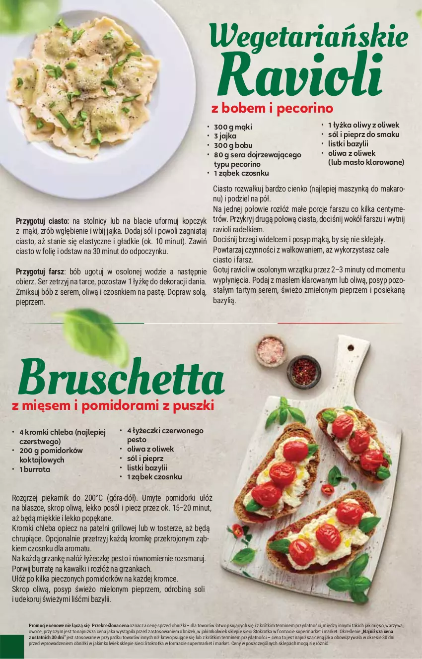 Gazetka promocyjna Stokrotka - Market - ważna 24.07 do 30.07.2025 - strona 12 - produkty: Bazyl, Burrata, Chleb, Fa, Grill, Kawa, Klej, Makaron, Masło, Masło klarowane, Mięso, Nuty, Oliwa z oliwek, Owoce, Pecorino, Pesto, Piec, Piekarnik, Pieprz, Pomidorki, Por, Ser, Sól, Toster, Warzywa
