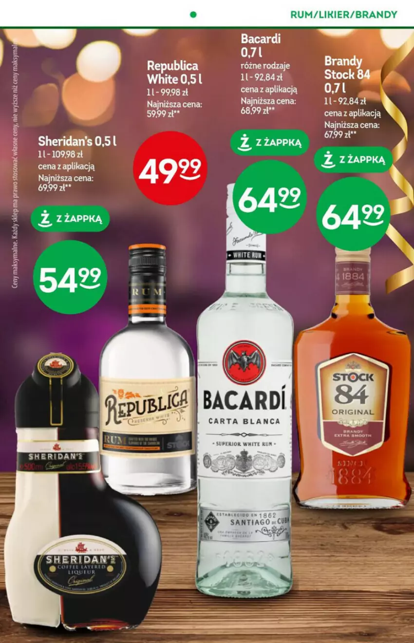 Gazetka promocyjna Żabka - ważna 13.12.2023 do 09.01.2024 - strona 15 - produkty: Bacardi, Brandy, Rum, Sheridan's