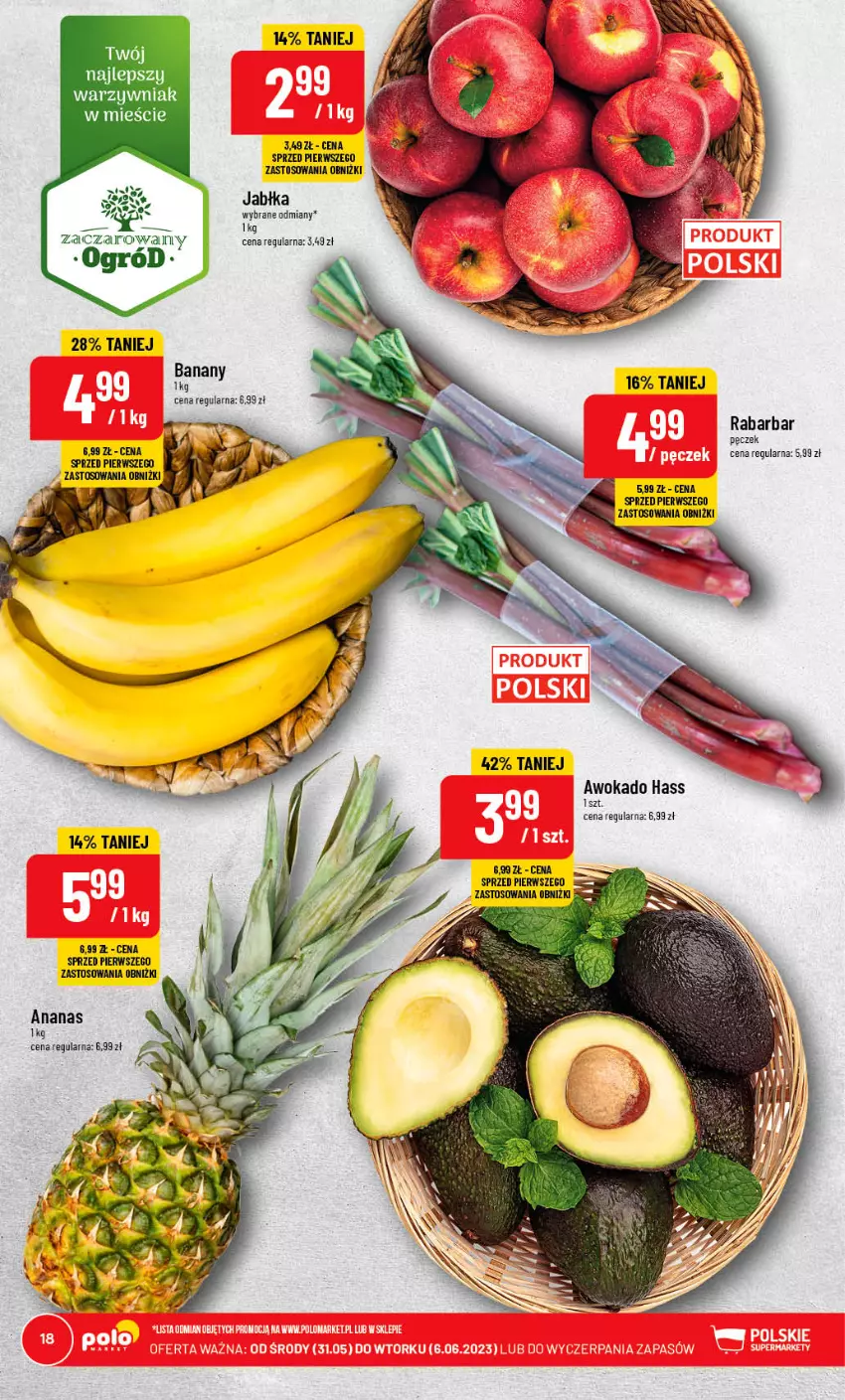 Gazetka promocyjna PoloMarket - Gazetka pomocyjna - ważna 31.05 do 06.06.2023 - strona 18 - produkty: Ananas, Jabłka