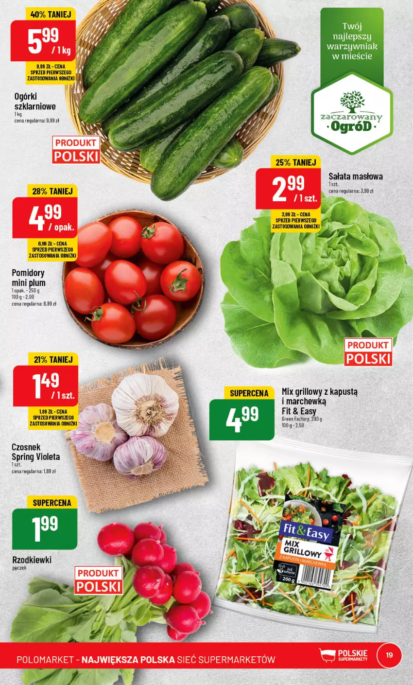 Gazetka promocyjna PoloMarket - Gazetka pomocyjna - ważna 31.05 do 06.06.2023 - strona 19 - produkty: Czosnek, Fa, Grill, Kapustą, Masło, Ogród, Pomidory, Sałat, Sałata masłowa