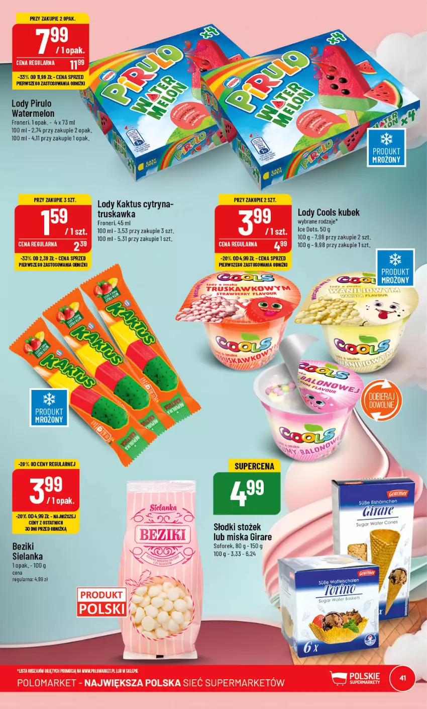 Gazetka promocyjna PoloMarket - Gazetka pomocyjna - ważna 31.05 do 06.06.2023 - strona 41 - produkty: Kaktus, Kubek, Lody, Melon, Miska, Top