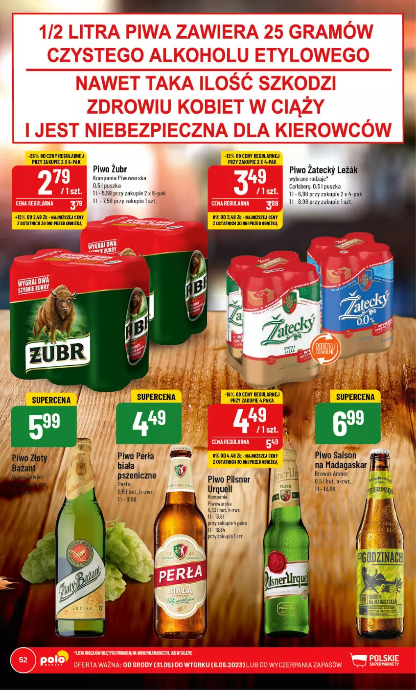 Gazetka promocyjna PoloMarket - Gazetka pomocyjna - ważna 31.05 do 06.06.2023 - strona 52 - produkty: Carlsberg, Gra, Piec, Piwa, Piwo