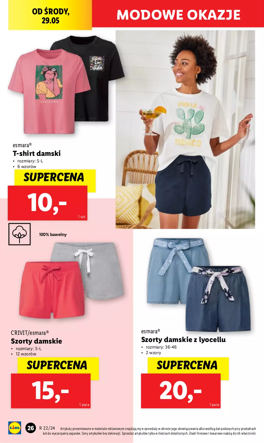 Gazetka promocyjna Lidl - GAZETKA - ważna 27.05 do 01.06.2024 - strona 30 - produkty: Moda, Szorty, T-shirt