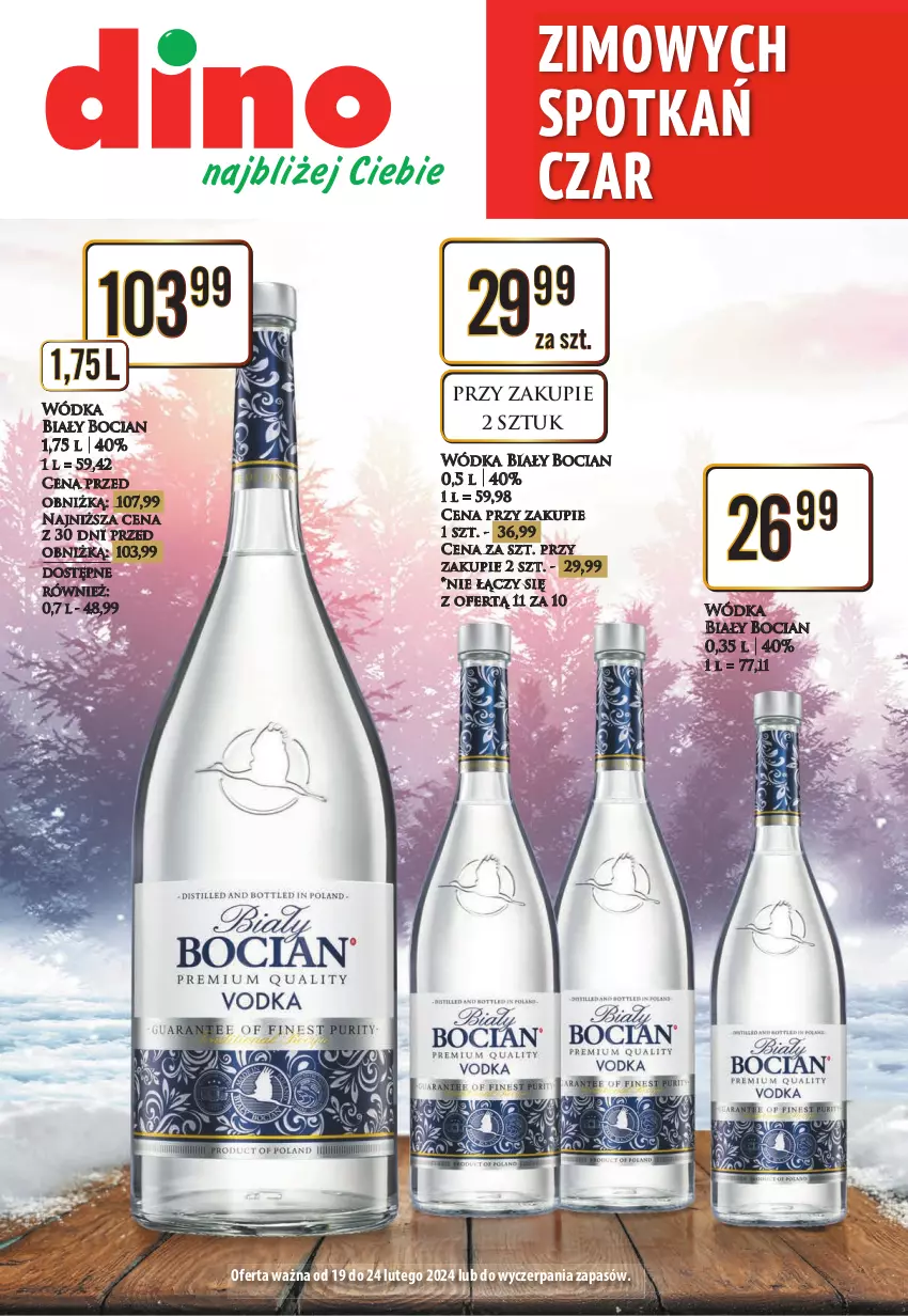 Gazetka promocyjna Dino - Katalog alkoholowy 19-24.02 - ważna 19.02 do 24.02.2024 - strona 1 - produkty: Biały Bocian, Wódka