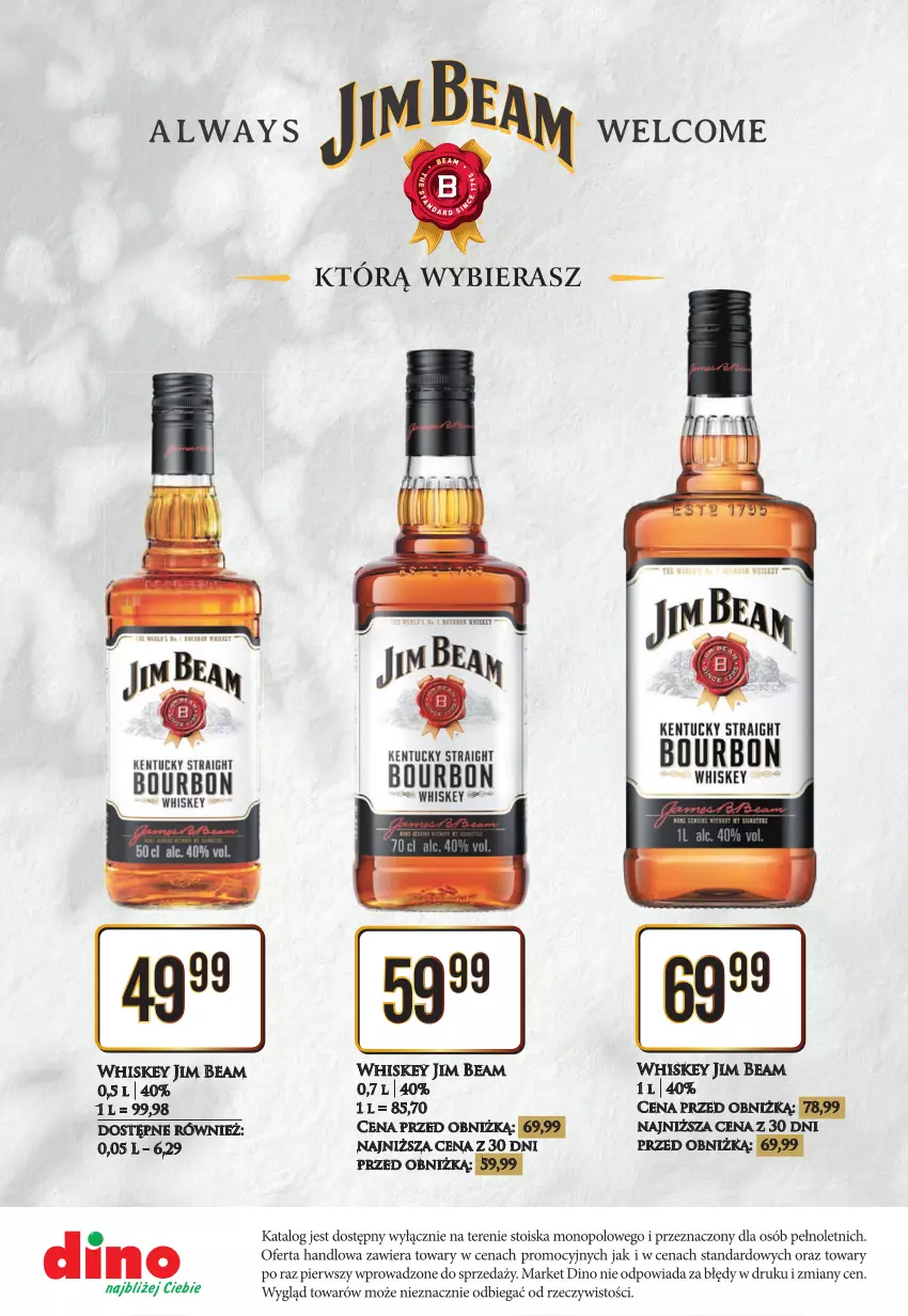 Gazetka promocyjna Dino - Katalog alkoholowy 19-24.02 - ważna 19.02 do 24.02.2024 - strona 16 - produkty: Jim Beam, Whiskey