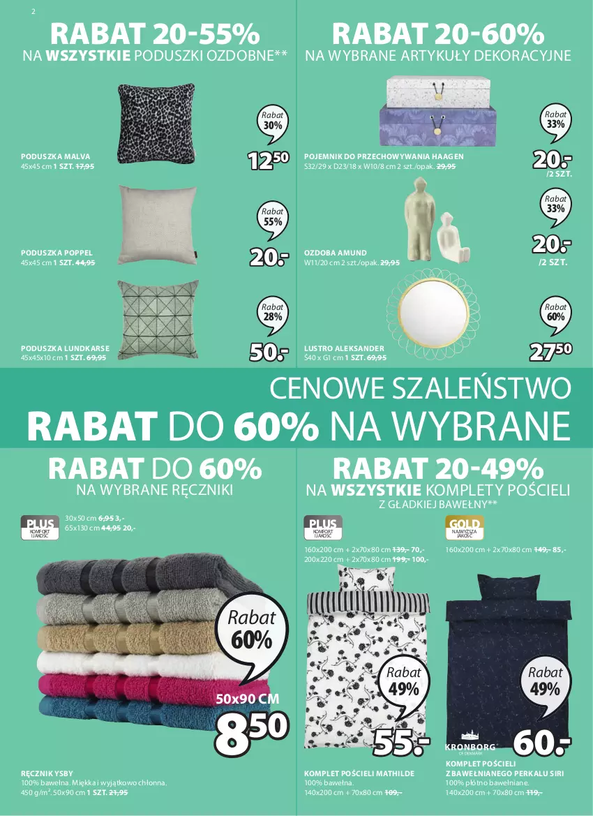 Gazetka promocyjna Jysk - Oferta tygodnia - ważna 10.03 do 23.03.2021 - strona 3 - produkty: Komplet pościeli, Lustro, Ozdoba, Poduszka, Pojemnik, Pojemnik do przechowywania, Pościel, Ręcznik, Szal, Wełna