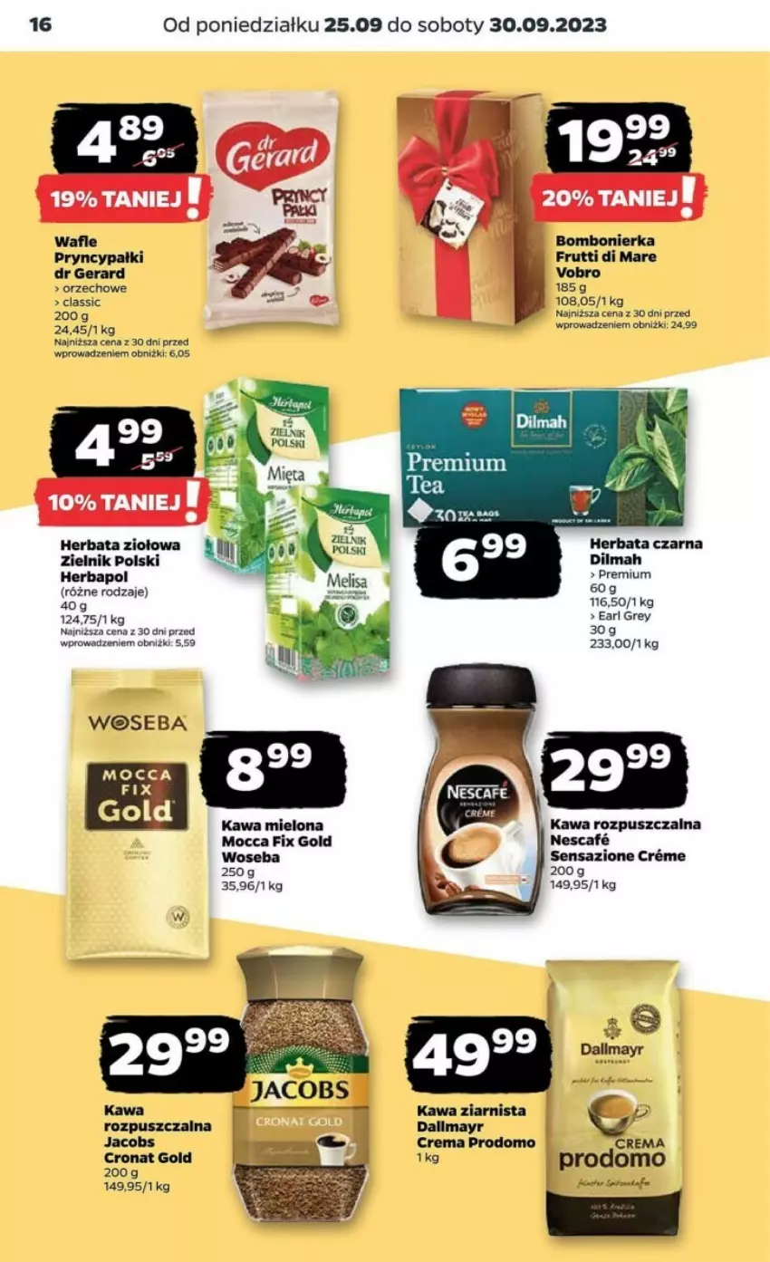 Gazetka promocyjna Netto - ważna 25.09 do 30.09.2023 - strona 8 - produkty: Dallmayr, Dilmah, Dr Gerard, Earl Grey, Fa, Herbapol, Herbata, Herbata czarna, Jacobs, Kawa, Kawa mielona, Kawa rozpuszczalna, Kawa ziarnista, Mocca Fix Gold, Woseba