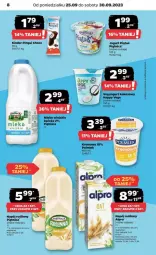 Gazetka promocyjna Netto - Gazetka - ważna od 30.09 do 30.09.2023 - strona 24 - produkty: Piątnica, Jogurt, Napój roślinny, Vegangurt, Polmiek, Alpro, Napój, Kinder, Kokos, Fa