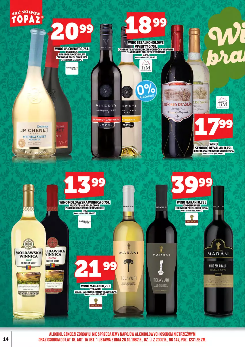 Gazetka promocyjna Topaz - Gazetka - ważna 01.01 do 15.01.2026 - strona 16 - produkty: Cabernet Sauvignon, Top, Wino