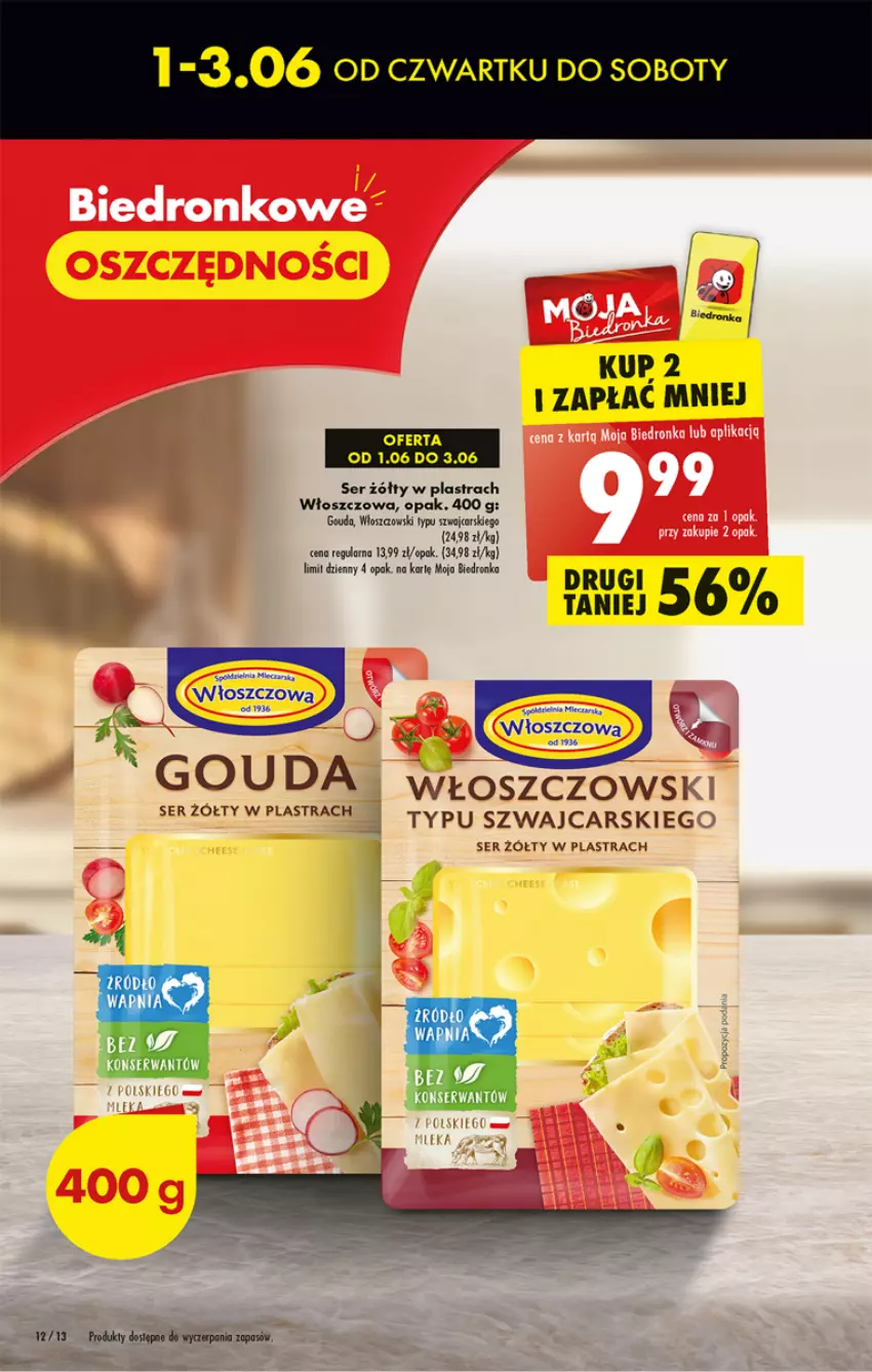 Gazetka promocyjna Biedronka - ważna 01.06 do 07.06.2023 - strona 12 - produkty: Cars, Dron, Gouda, Ser, Włoszczowski