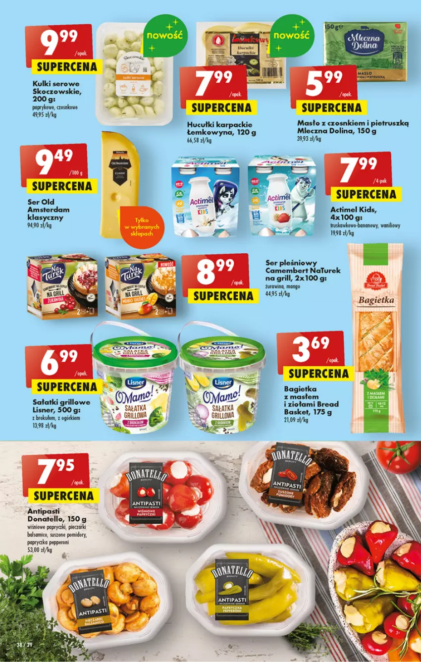 Gazetka promocyjna Biedronka - ważna 01.06 do 07.06.2023 - strona 38 - produkty: Actimel, Bagietka, Camembert, Grill, Karp, Koc, Masło, NaTurek, Piec, Pomidory, Ser, Ser pleśniowy, Suszone pomidory