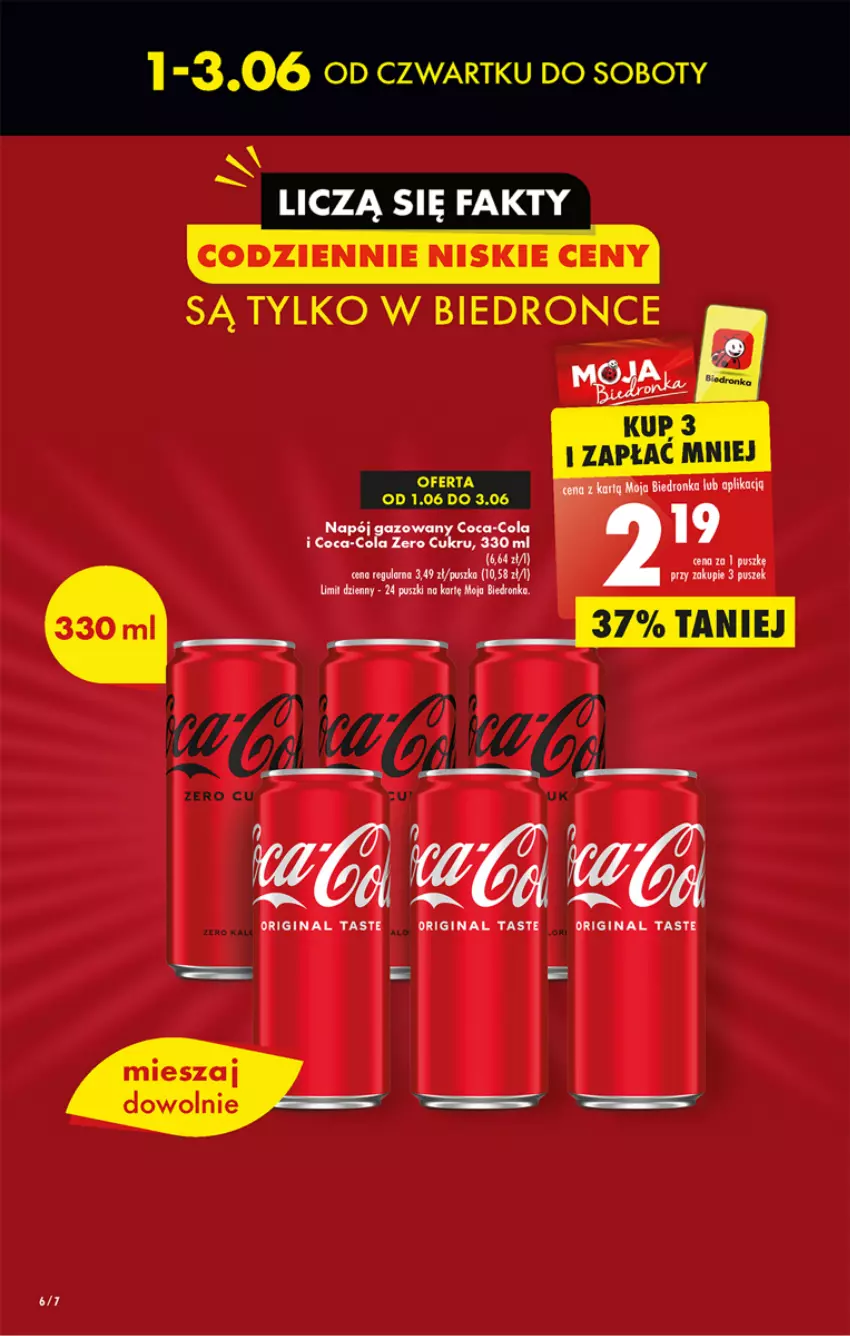 Gazetka promocyjna Biedronka - ważna 01.06 do 07.06.2023 - strona 6 - produkty: Coca-Cola, Dron, Gin, Napój, Napój gazowany