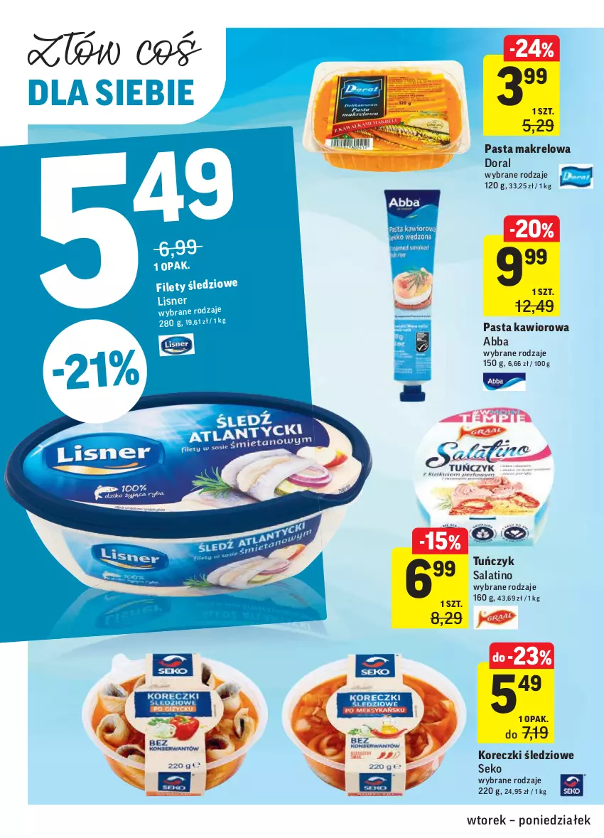 Gazetka promocyjna Intermarche - Okazje tygodnia - ważna 23.02 do 01.03.2021 - strona 18 - produkty: Kawior, Koreczki śledziowe, Lisner, SEKO, Tuńczyk