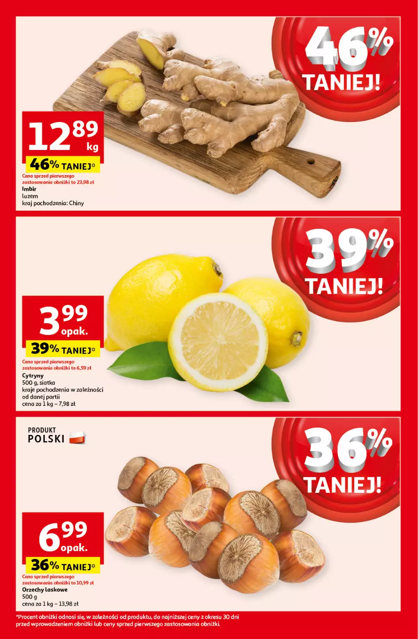 Gazetka promocyjna Auchan - Gazetka Pewność Niskich Cen Supermarket Auchan - ważna 10.10 do 16.10.2024 - strona 7 - produkty: Cytryny, Imbir, Siatka