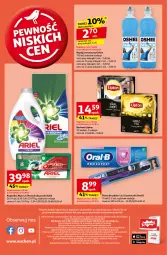 Gazetka promocyjna Auchan - Gazetka Pewność Niskich Cen Supermarket Auchan - Gazetka - ważna od 16.10 do 16.10.2024 - strona 14 - produkty: Mus, Oral B, Proszek do prania, Pasta do zębów, Lipton, Napój izotoniczny, Oshee, Ariel, Herbata, Napój, Szczoteczka