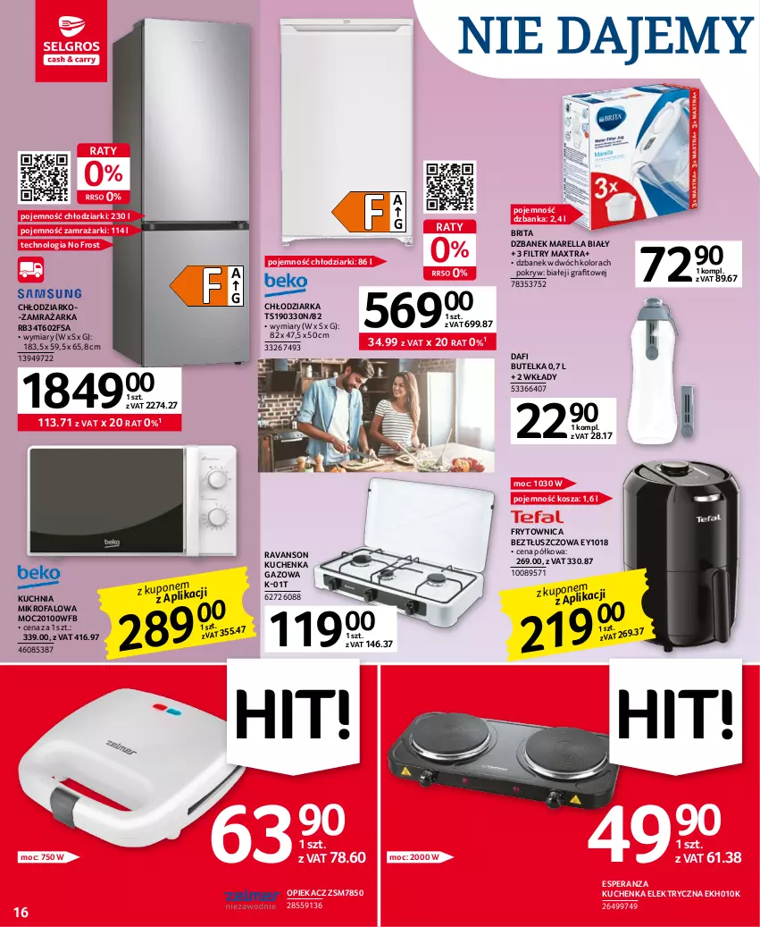 Gazetka promocyjna Selgros - Oferta przemysłowa - ważna 20.04 do 02.05.2023 - strona 16 - produkty: Brit, Brita, Chłodziarka, Dzbanek, Fa, Gra, Kosz, Kuchnia, Zamrażarka