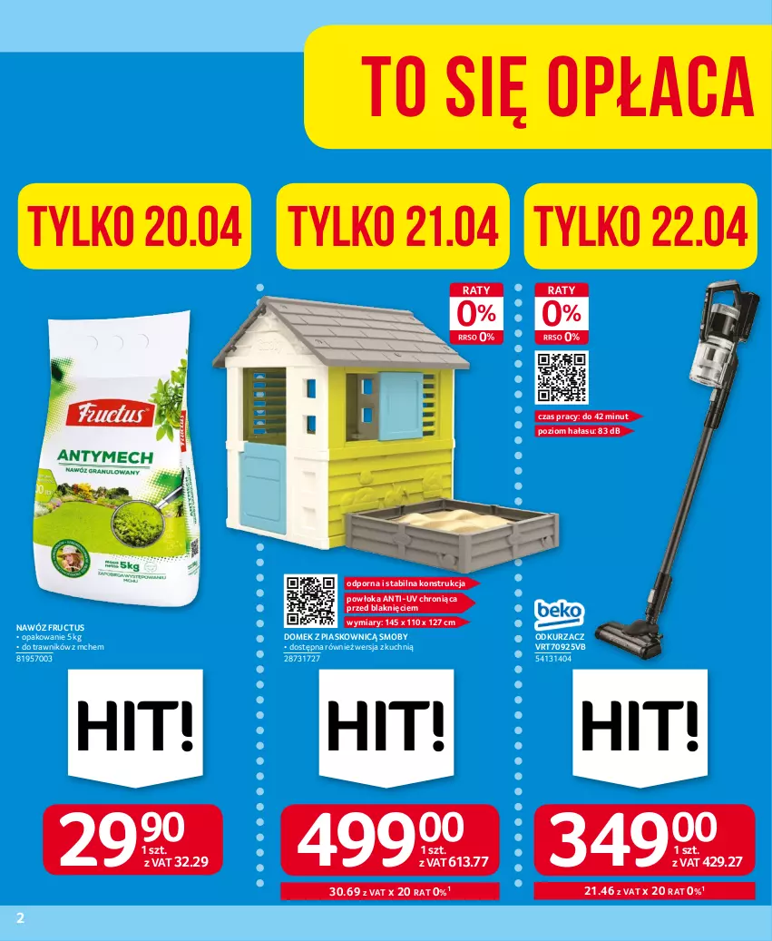 Gazetka promocyjna Selgros - Oferta przemysłowa - ważna 20.04 do 02.05.2023 - strona 2 - produkty: Nawóz, Odkurzacz, Por