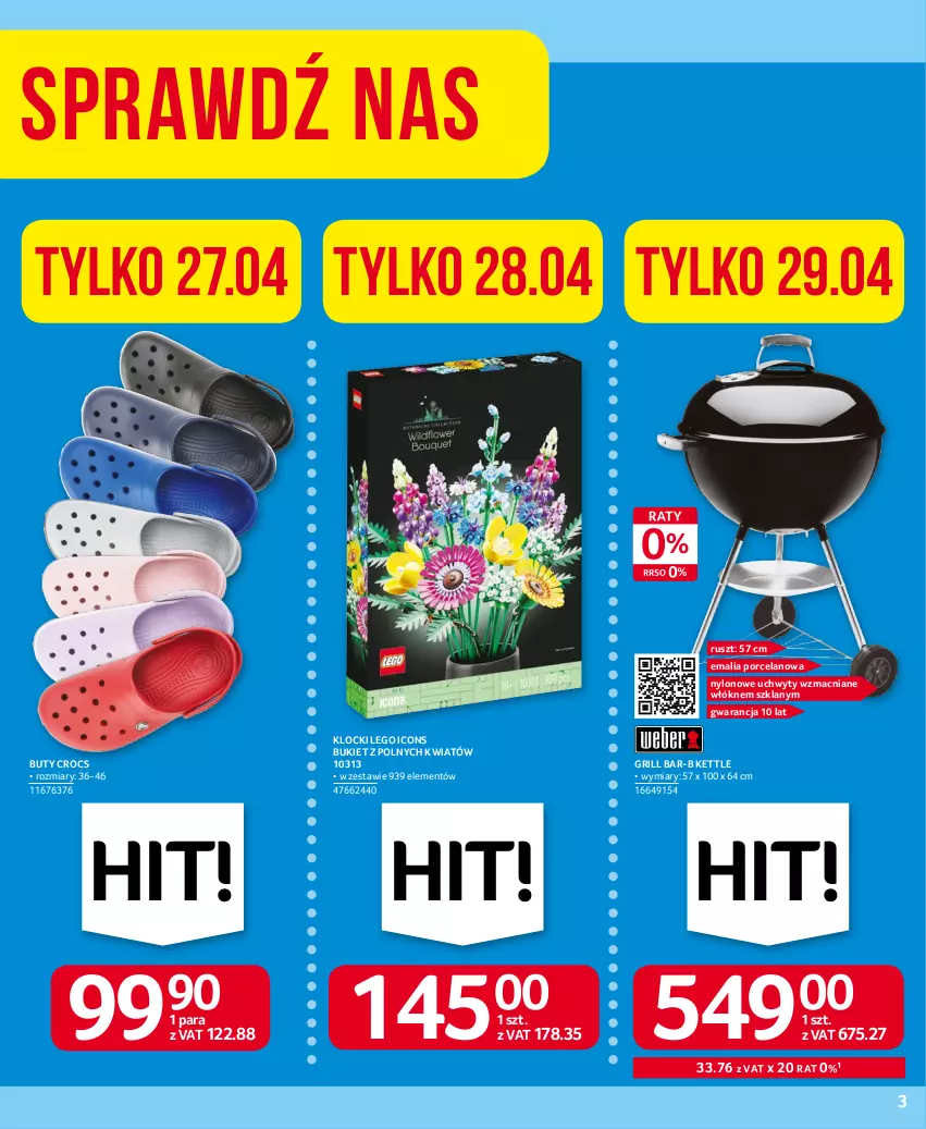 Gazetka promocyjna Selgros - Oferta przemysłowa - ważna 20.04 do 02.05.2023 - strona 3 - produkty: Bukiet, Buty, Grill, Klocki, LEGO, Por, Uchwyty