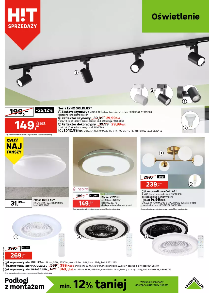 Gazetka promocyjna Leroy Merlin - Gazetka Leroy Merlin - ważna 16.07 do 05.08.2025 - strona 13 - produkty: Fa, Lampa, Lampa sufitowa, Plafon, Por, Reflektor, Ser