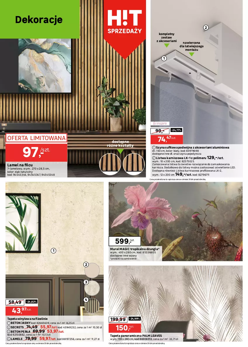 Gazetka promocyjna Leroy Merlin - Gazetka Leroy Merlin - ważna 16.07 do 05.08.2025 - strona 14 - produkty: Dywan, Firana, Gra, Granat, Karnisz, Listwa, Ogród, Olej, Perła, Poduszka, Rama, Roleta, Szyna, Tapeta, Tran, Venus, Zasłona