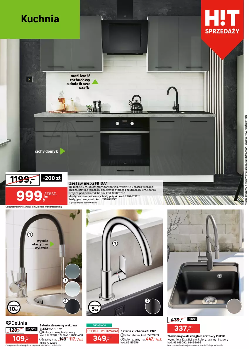 Gazetka promocyjna Leroy Merlin - Gazetka Leroy Merlin - ważna 16.07 do 05.08.2025 - strona 16 - produkty: Bateria, Bateria kuchenna, Gra, KOBO, Korpusy, Kuchnia, Meble, Piekarnik, Sok, Szafka, Zlew, Zlewozmywak