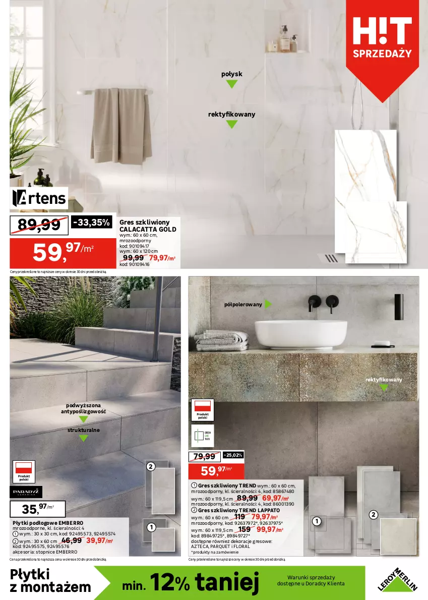 Gazetka promocyjna Leroy Merlin - Gazetka Leroy Merlin - ważna 16.07 do 05.08.2025 - strona 21 - produkty: Fa, Flora, Gres, Gres szkliwiony, Por, Top